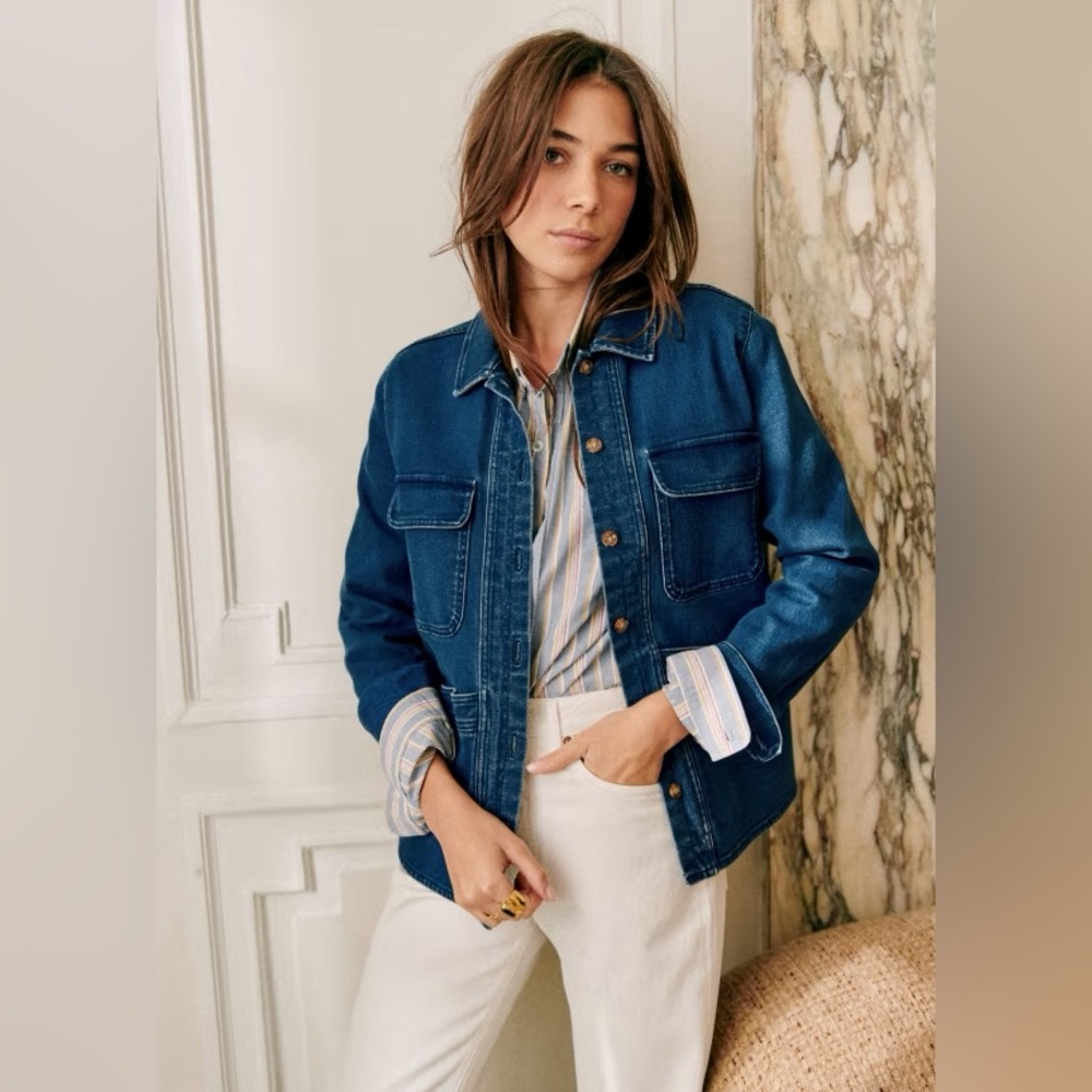 Sezane Willa Jacket in Indigo Size Large